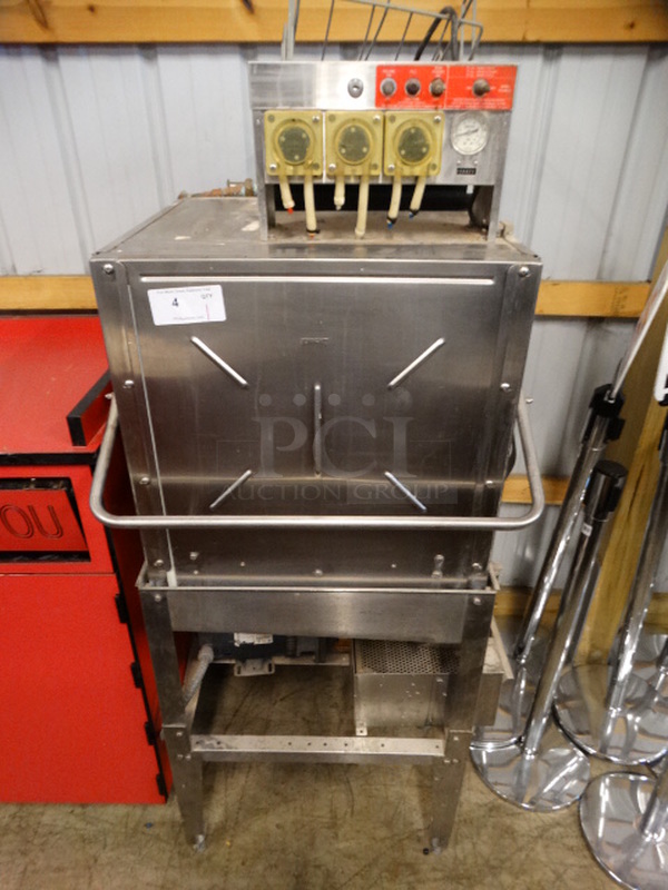 SWEET! Knight Dishmachine Model KLE175GT Stainless Steel Straight Pass Through Dishwasher. 120 Volts, 1 Phase. 32x30x67