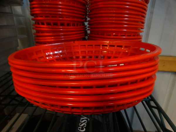 47 Red Poly Food Baskets. 9.5x6x2. 47 Times Your Bid!