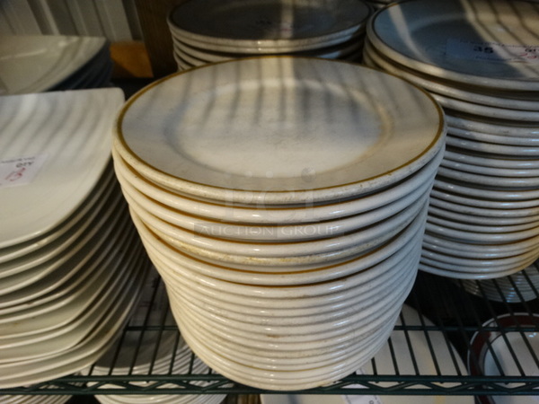 20 White Ceramic Plates. 9.5x9.5x1. 20 Times Your Bid!