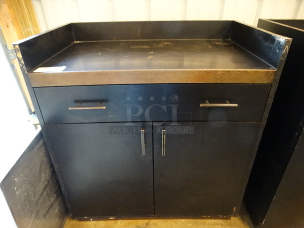 Black Counter w/ Drawer and 2 Doors. 36x24x41