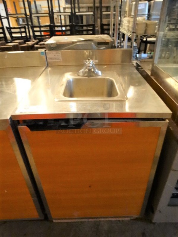 2010 Duke Model SUB-PS024-CM Stainless Steel Commercial Counter w/ Sink Basin, Faucet and Handle. 24x30x40