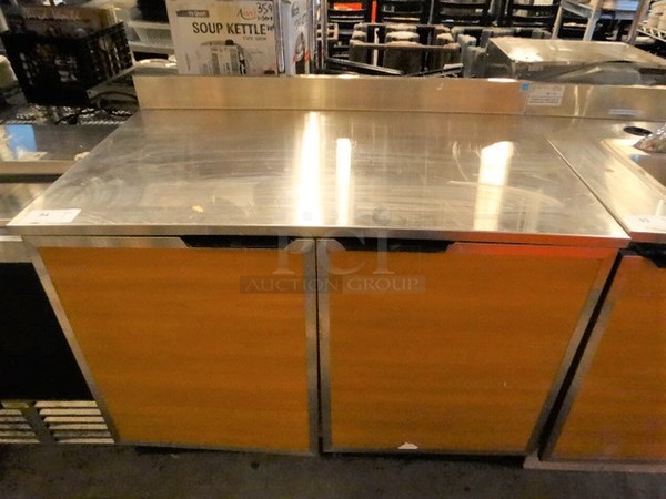 NICE! 2010 Duke Model RUF-48M Stainless Steel Commercial 2 Door Work Top Cooler. 120 Volts, 1 Phase. 48x30x40. Tested and Working!