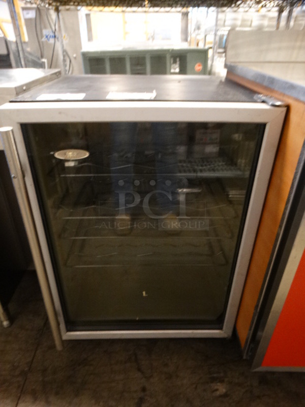 NICE! Haier Model HVB030ABH Commercial Wine Cooler Merchandiser. 115 Volts, 1 Phase. 24x26x35. Tested and Working!