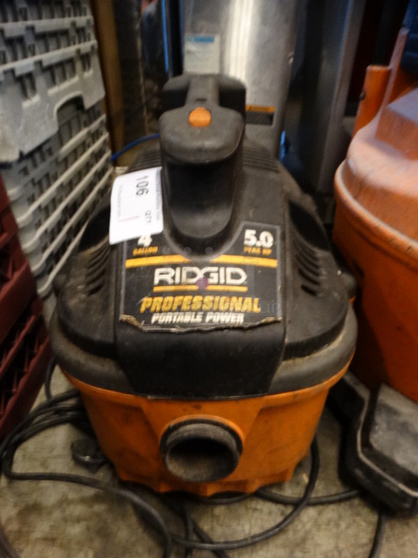 Rigid Professional Portable Power 4 Gallon Shop Vac Vacuum Cleaner. 14x17x16