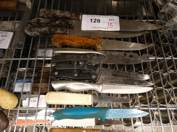 13 Various Metal Knives. Includes 10