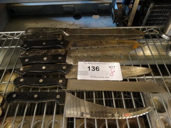8 Various Metal Knives. Includes 13