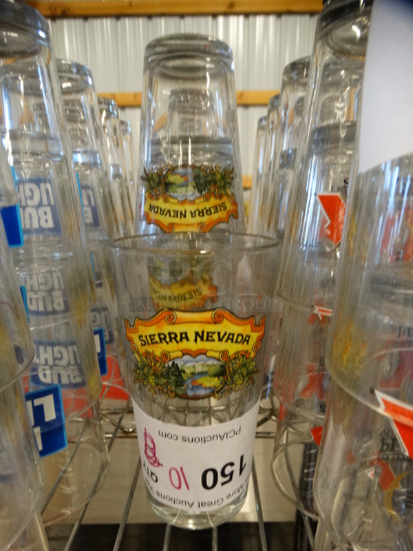 10 Sierra Nevada Beverage Glasses. 3.5x3.5x6. 10 Times Your Bid!