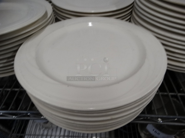 25 White Ceramic Plates. 10.5x10.5x1. 25 Times Your Bid!