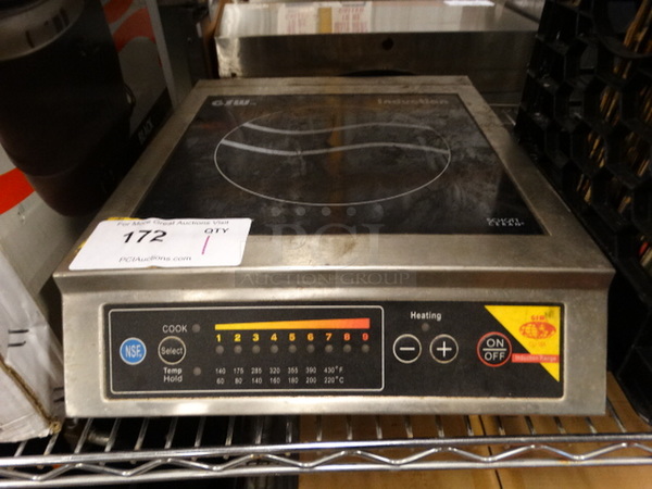 GSW Model CU-18A Stainless Steel Commercial Countertop Induction Range. 120 Volts, 1 Phase. 13x17x4.5