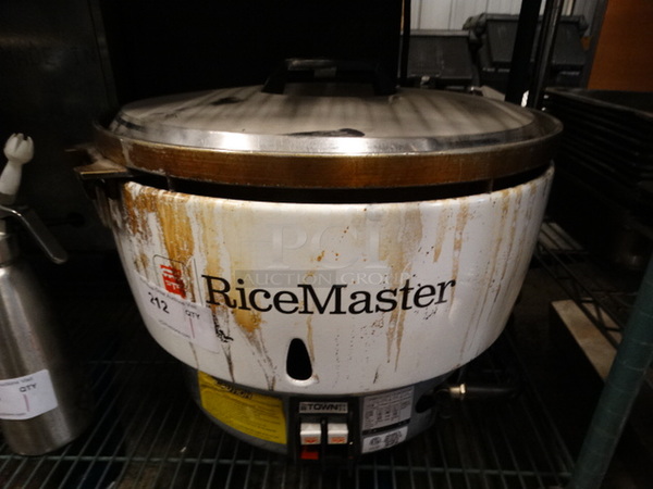 Rice Master Metal Gas Powered Commercial Countertop Rice Cooker. 20x19x16