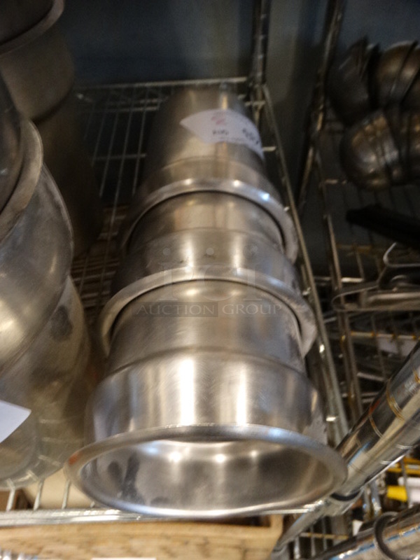 3 Stainless Steel Cylindrical Drop In Bins. 5.5x5.5x8. 3 Times Your Bid!