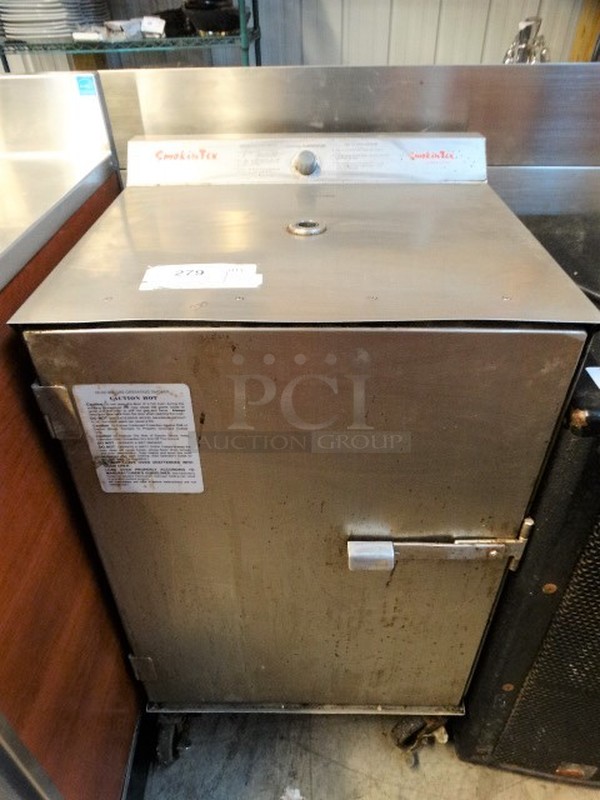 GREAT! 2014 Smokin Tex Model 1460 Stainless Steel Smoker on Commercial Casters. 120 Volts, 1 Phase. 20x21x37. Tested and Working!