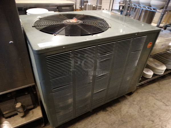 NICE! 2009 Rheem Model RAWL-060CAZ Metal Commercial Air Conditioner Condenser. 208/230 Volts, 3 Phase. 43x31x37.5