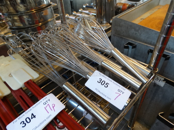 7 Metal Whisks. Includes 13.5