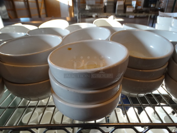 27 White Ceramic Bowls. 5x5x2.5. 27 Times Your Bid!