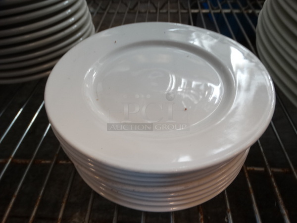 10 White Ceramic Plates. 6x6x0.5. 10 Times Your Bid!
