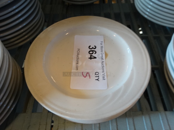 5 White Ceramic Plates. 7.5x7.5x1. 5 Times Your Bid!