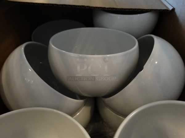20 White Ceramic Bowls. 6x6x4. 20 Times Your Bid!
