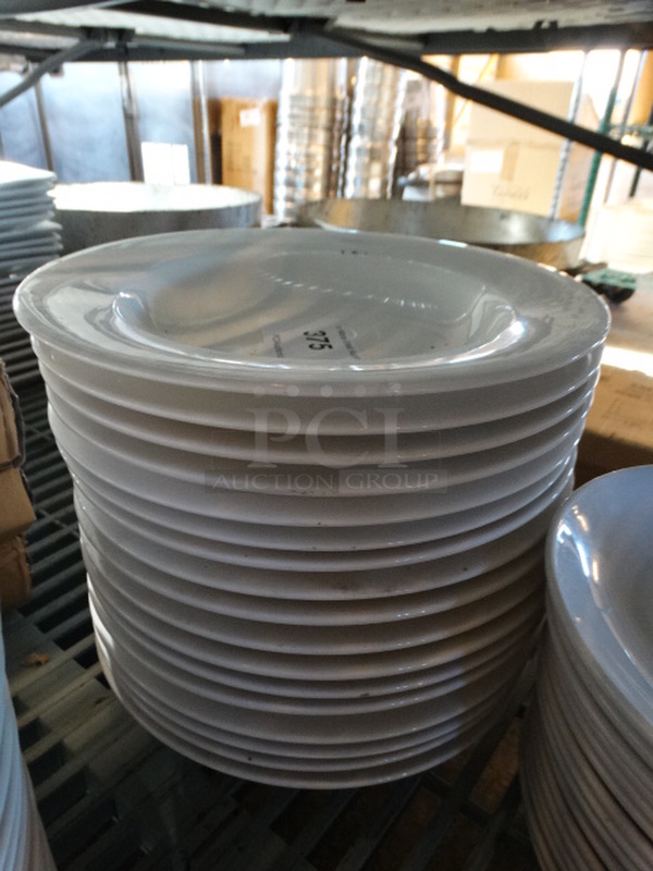 17 White Ceramic Pasta Plates. 11x11x2. 17 Times Your Bid!