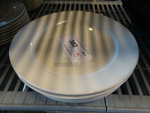 5 White Ceramic Plates. 11.5x11.5x1. 5 Times Your Bid!