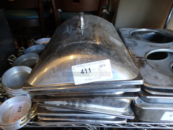 10 Stainless Steel Full Size Lids. Includes 13x21x6. 10 Times Your Bid!