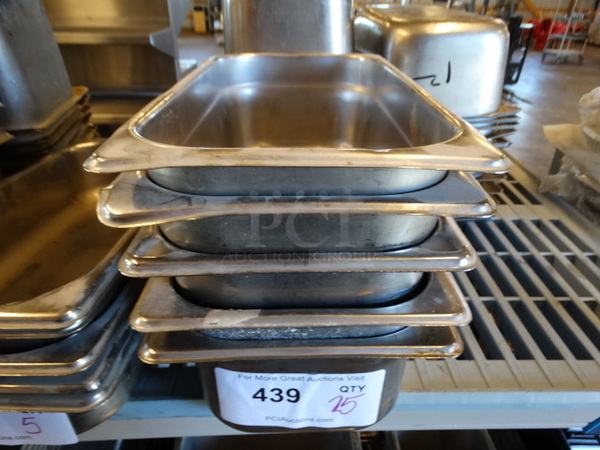 25 Stainless Steel 1/3 Size Drop In Bins. 1/3x4. 25 Times Your Bid!