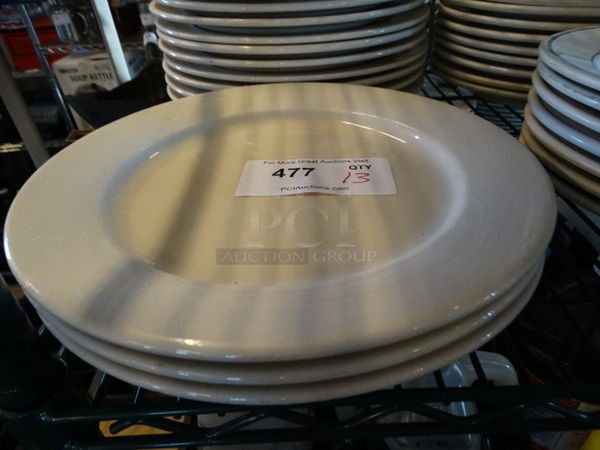 13 White Ceramic Plates. 12x12x1. 13 Times Your Bid!
