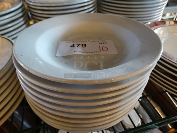 10 White Ceramic Pasta Plates. 9x9x1.5. 10 Times Your Bid!