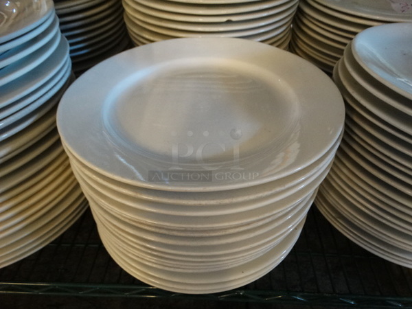 20 White Ceramic Plates. 12x12x1. 20 Times Your Bid!