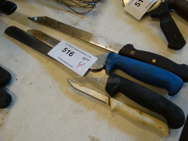 4 Various Metal Knives. Includes 14