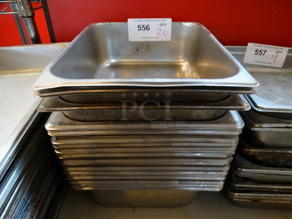 19 Stainless Steel 1/2 Size Drop In Bins. 1/2x4. 19 Times Your Bid!