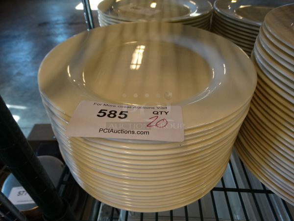20 White Ceramic Plates. 11x11x1. 20 Times Your Bid!