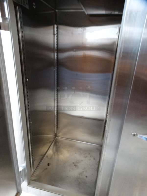 SWEET! Randell Model 2020F Stainless Steel Commercial 2 Door Reach In Freezer on Commercial Casters. 115 Volts, 1 Phase. 55x34x80. Could Not Test Due To Plug Style - Image 5 of 8