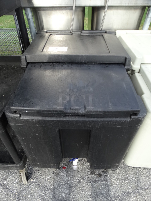 Cambro Black Poly Bin on Commercial Casters. 23x32x29 - Image 1 of 5