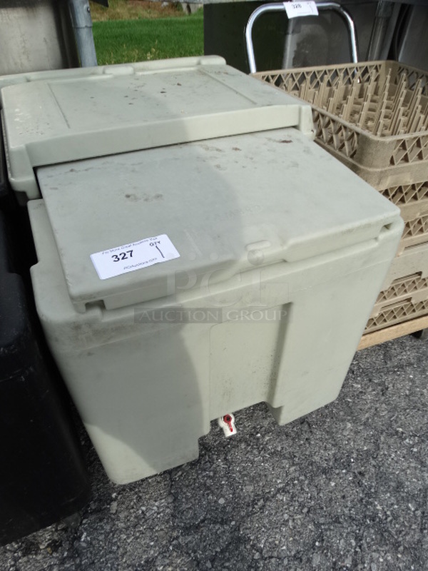 Cambro Light Tan Poly Bin on Commercial Casters. 23x32x29 - Image 3 of 5