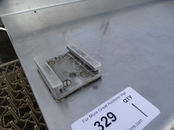 Stainless Steel Commercial Table w/ Vegetable Slicer Mount, Undershelf and Backsplash on Commercial Casters. 60x30x39 - Image 5 of 6