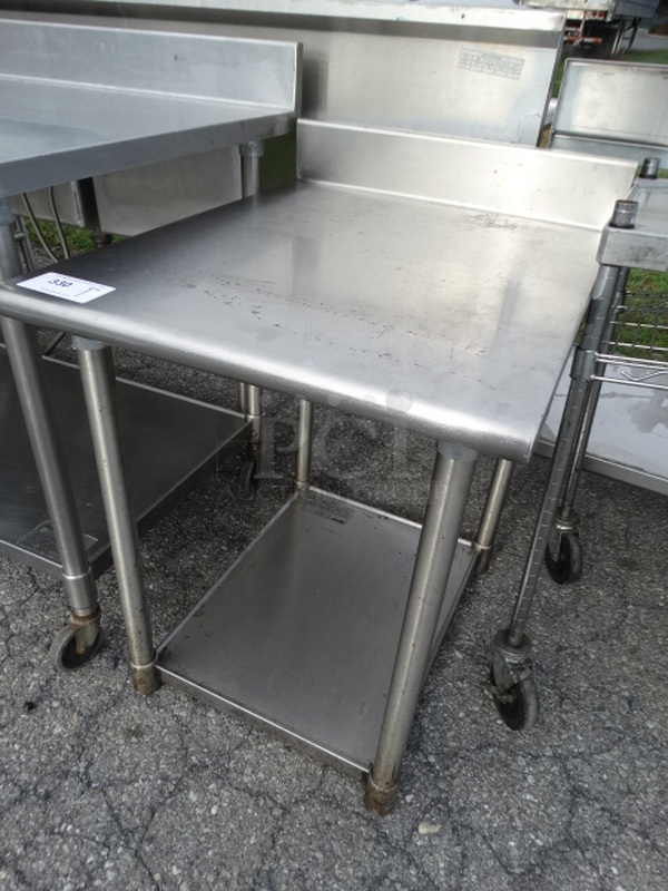 Stainless Steel Commercial Table w/ Backsplash and Undershelf. 24x30x34 - Image 2 of 5