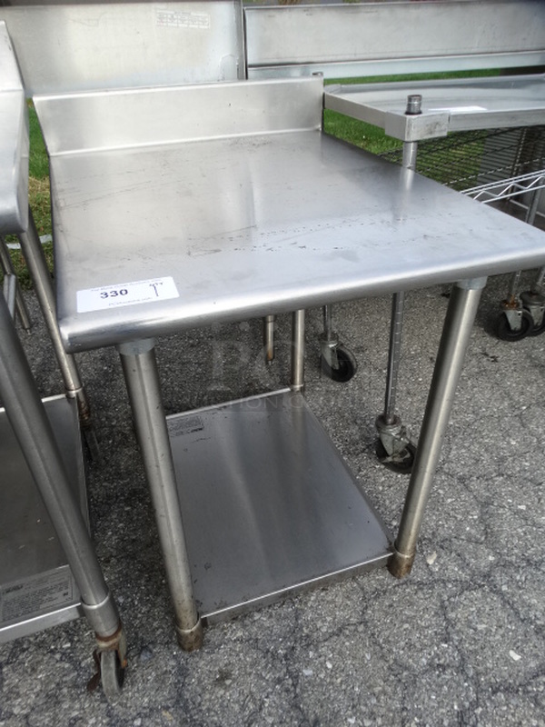 Stainless Steel Commercial Table w/ Backsplash and Undershelf. 24x30x34 - Image 3 of 5