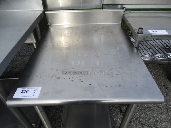 Stainless Steel Commercial Table w/ Backsplash and Undershelf. 24x30x34 - Image 4 of 5