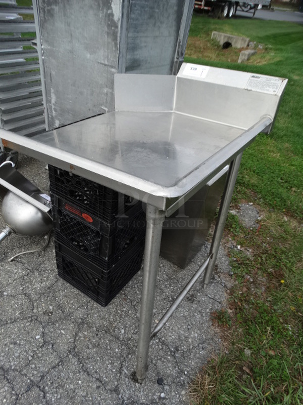 Stainless Steel Commercial Right Side Clean Side Dishwasher Table. 24x31x44  - Image 2 of 4