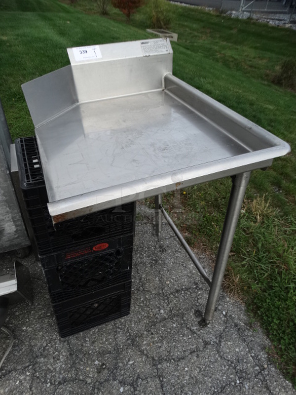 Stainless Steel Commercial Right Side Clean Side Dishwasher Table. 24x31x44  - Image 3 of 4