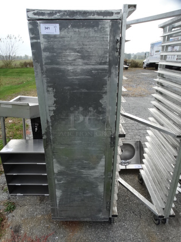 Metal Commercial Enclosed Pan Transport Rack on Commercial Casters. 20.5x27x68 - Image 1 of 5
