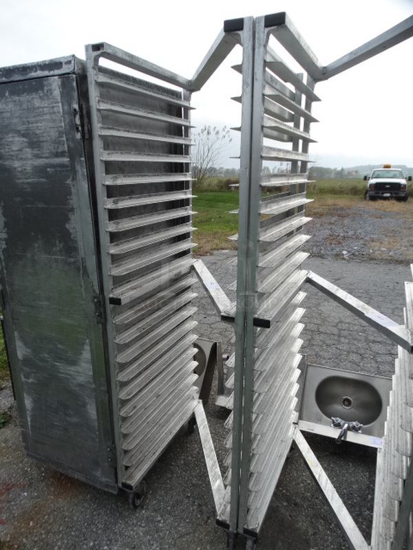 Metal Commercial Pan Transport Rack on Commercial Casters. 20.5x27x70 - Image 2 of 4