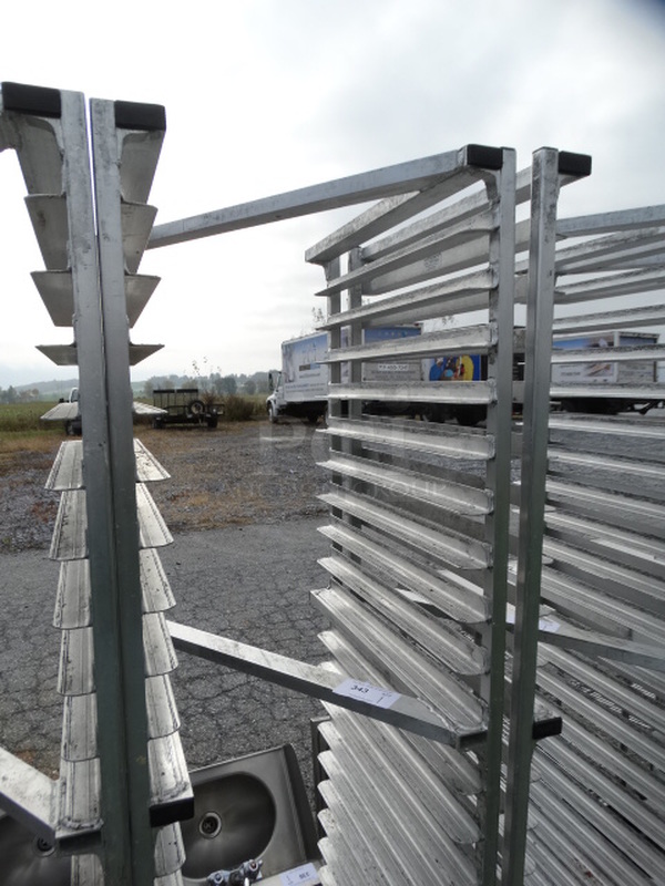 Metal Commercial Pan Transport Rack on Commercial Casters. 20.5x27x70 - Image 2 of 4