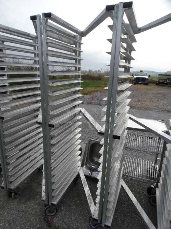 Metal Commercial Pan Transport Rack on Commercial Casters. 20.5x27x70 - Image 2 of 4