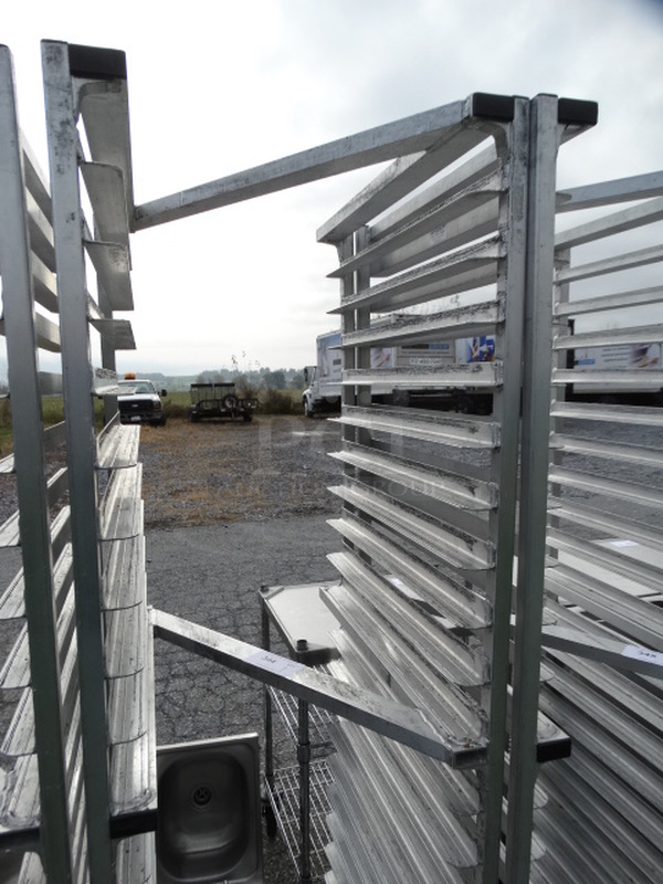 Metal Commercial Pan Transport Rack on Commercial Casters. 20.5x27x70 - Image 3 of 4