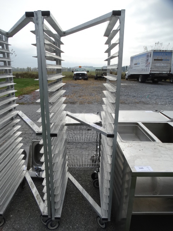 Metal Commercial Pan Transport Rack on Commercial Casters. 20.5x27x70 - Image 1 of 5