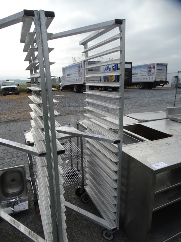 Metal Commercial Pan Transport Rack on Commercial Casters. 20.5x27x70 - Image 2 of 5