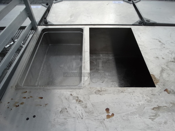 Stainless Steel Table w/ 2 Cut Outs and 3 Undershelves. 48x37x34 - Image 5 of 5