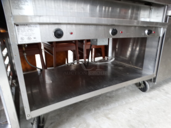 WOW! Randell Model 3613 Stainless Steel Commercial 3 Bay Electric Powered Steam Table w/ Metal Undershelf on Commercial Casters. 208/240 Volts. 48x30x35 - Image 6 of 6